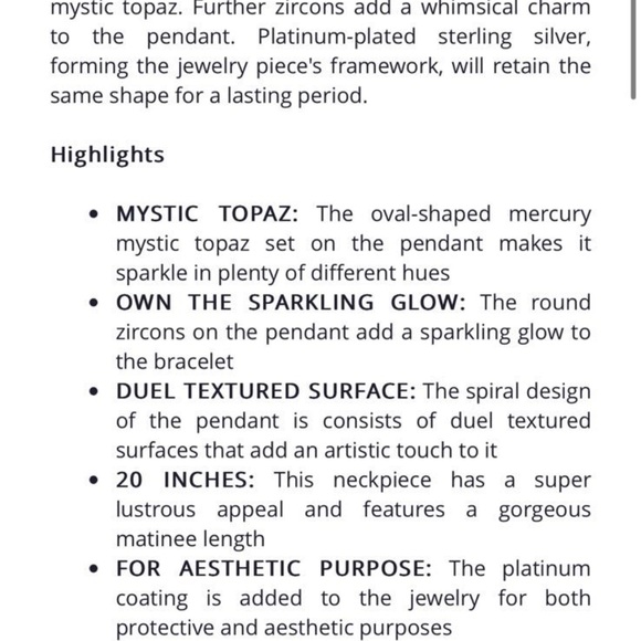 Mercury Mystic Topaz Platinum Matching Set - Picture 9 of 9